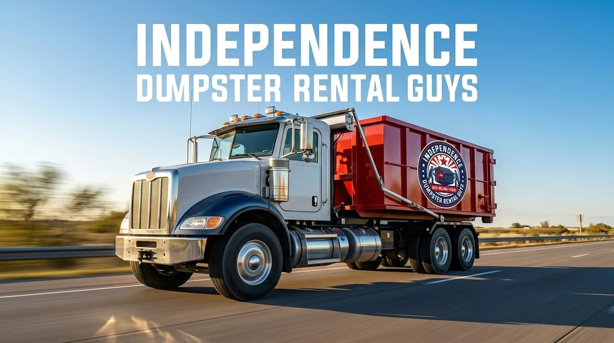 Roll-off dumpster set down quickly on an Independence property